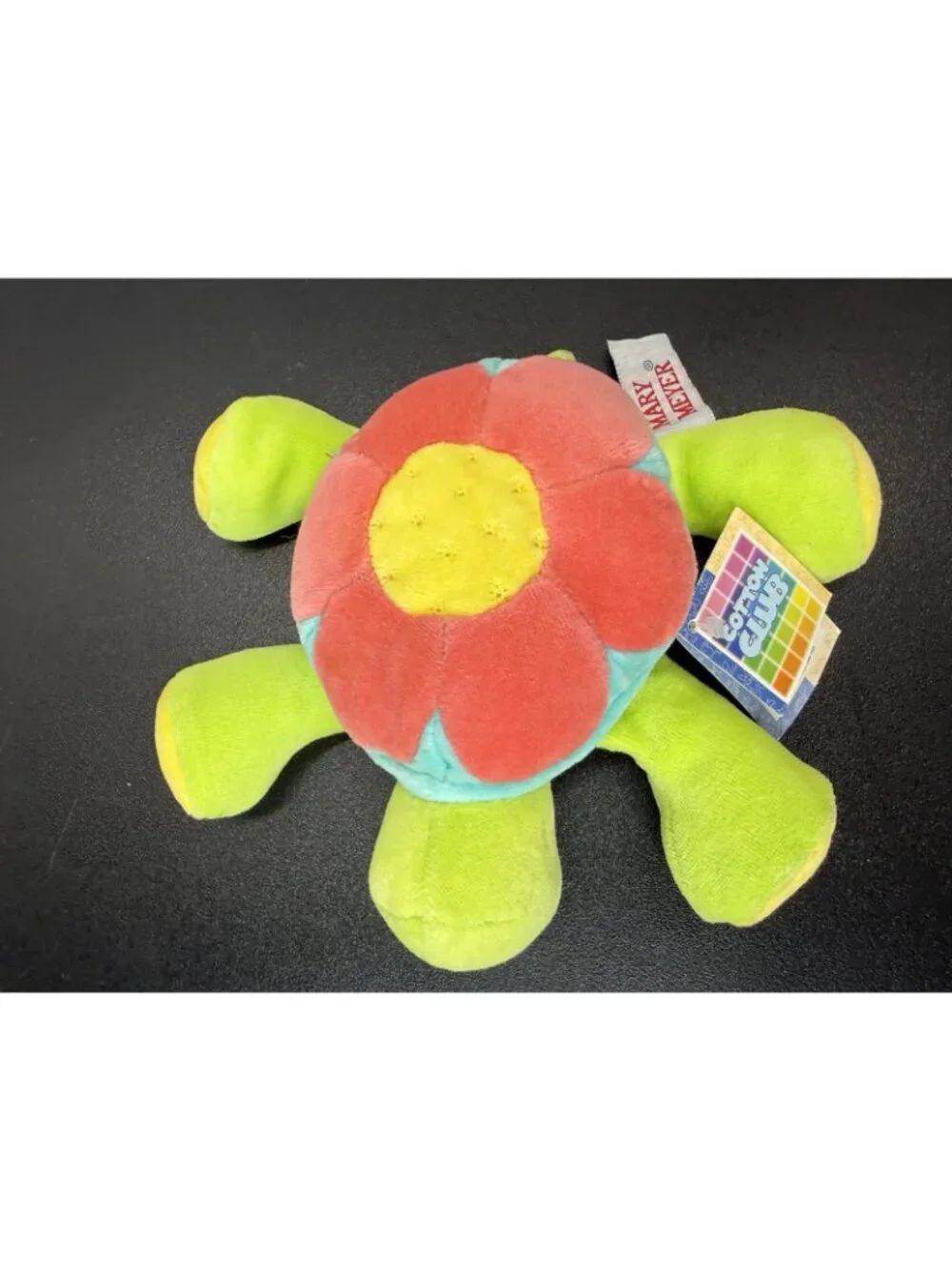 Vintage 1998 Mary Meyer Cotton Club Flirtle Turtle Plush Flower Shell 7 Inch